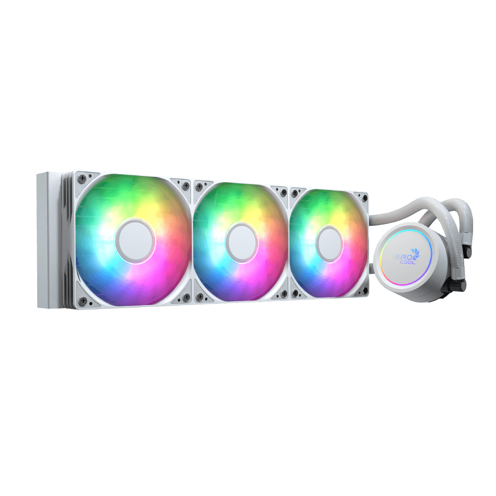 Aerocol Abyss L360 White - 360mm ARGB Liquid Cooler - Intel LGA1851/LGA1700 - AMD AM4/AM5.