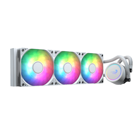 Aerocol Abyss L360 White - 360mm ARGB Liquid Cooler - Intel LGA1851/LGA1700 - AMD AM4/AM5.