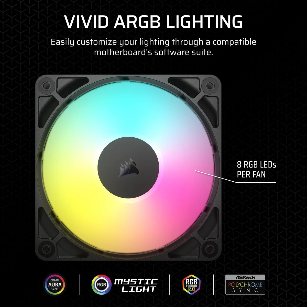 Corsair RS120 ARGB 120mm PWM Fans Single Pack