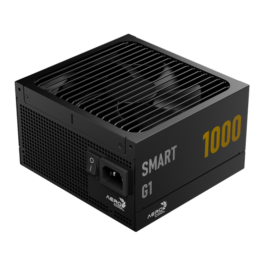 Aerocool SMART G1 Gold 1000W PSU - ATX 3.1 PCIe5.1 - ATX 24 PIN; 2x 4+4PIN CPU/2x CPU 8PIN; 12x SATA; 2x PATA; 2x PCIe 6+2PIN; 1