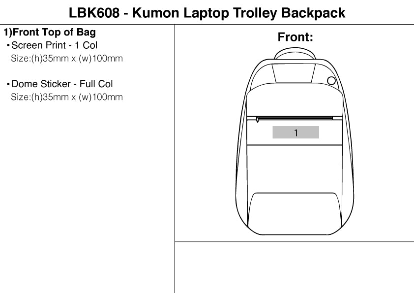 Kumon Laptop Trolley Backpack