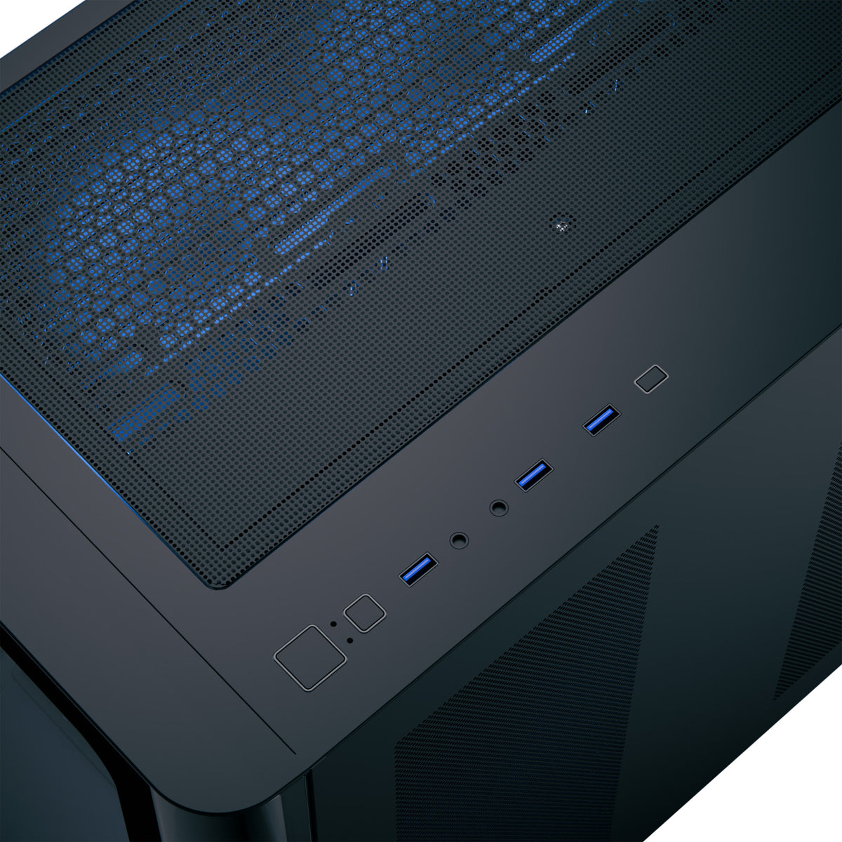 Aerocool P500C Black Mid tower case - Includes 120mm ARGB Fan x 4 and 4-port ARGB control hub - ATX - 3x 2.5'' or 2x3.5'' - 360m