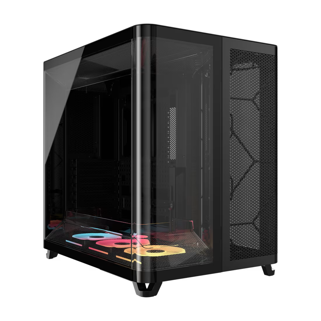 AIR 5400 LX-R RGB iCUE LINK Triple Chamber Mid-Tower PC Case ;3x Fans included;2x 2.5'' ; 1x 3.5'';  Black
