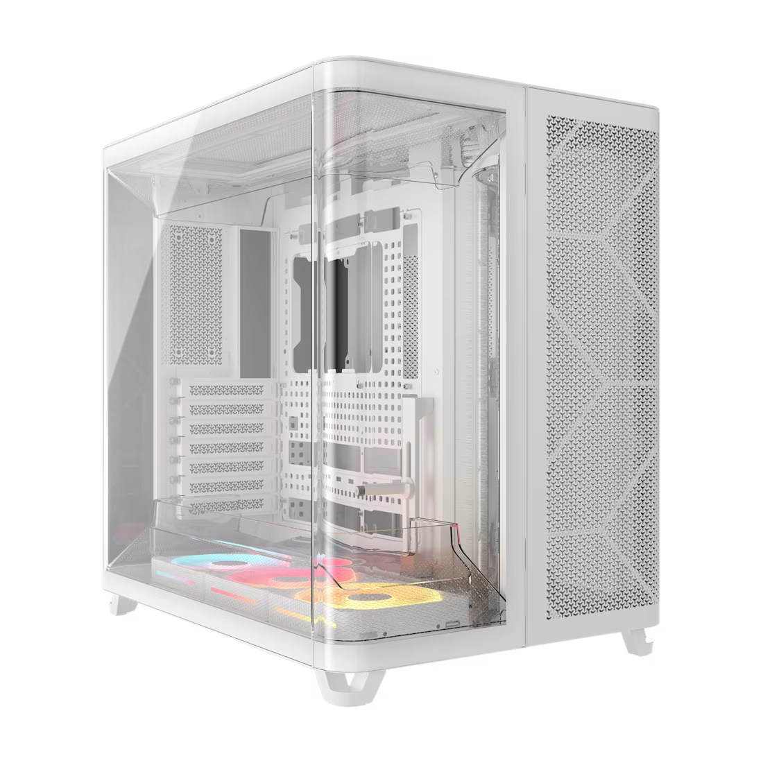 AIR 5400 LX-R RGB iCUE LINK Triple Chamber Mid-Tower PC Case ;3x Fans included;2x 2.5'' ; 1x 3.5''; White