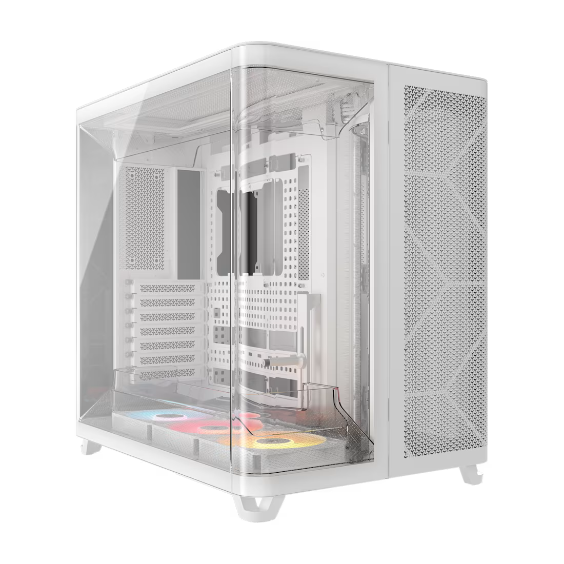 AIR 5400 RS-R ARGB Triple Chamber Mid-Tower PC Case ; 3x Fans Included; 2x 2.5'' ; 1x 3.5''  White