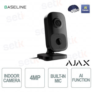 4MP Wi-Fi Security Camera Indoor - Black
