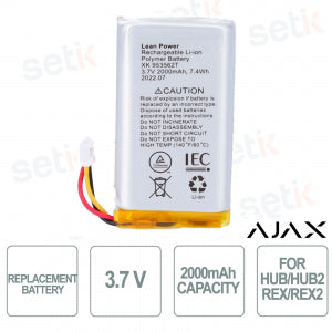 3Pin battery for HUB, HUB2, REX 2 & REX 2000Ma