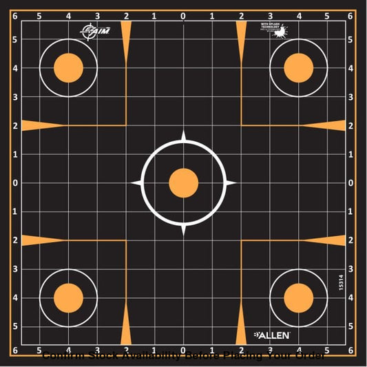 ALLEN EZ AIM ADHESIVE SPLASH SIGHT IN GRID TARGET 12IN (10 PACK)