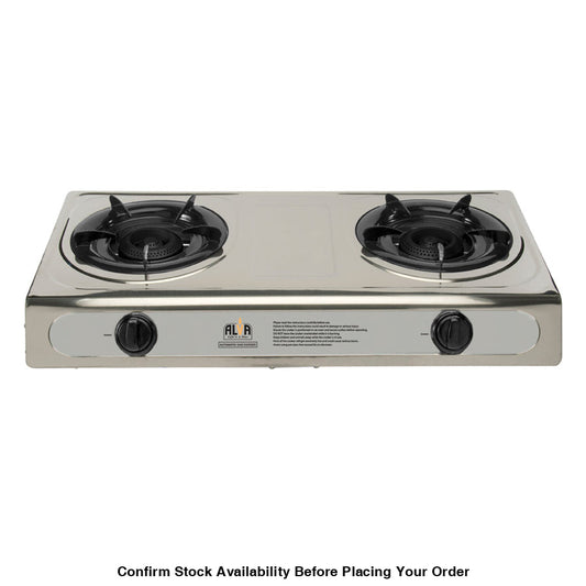 Alva 2-Burner Stainless Steel Gas Stove - Alva 2-Burner Stainless Steel Gas Stove