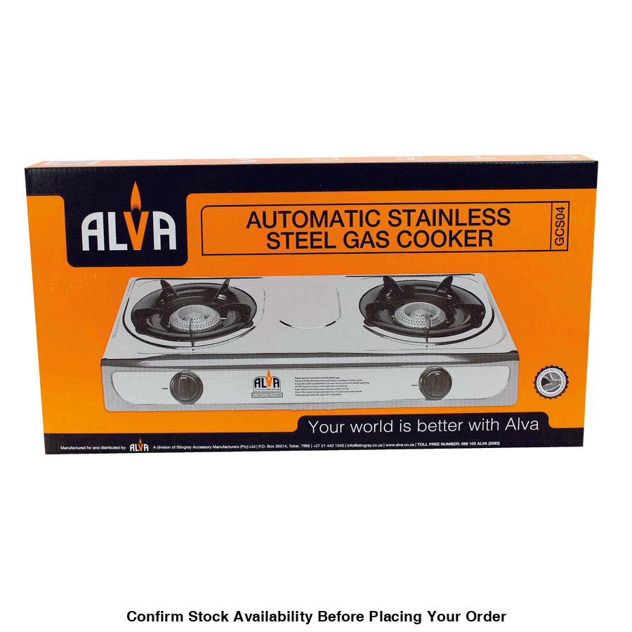 Alva 2-Burner Stainless Steel Gas Stove - Alva 2-Burner Stainless Steel Gas Stove