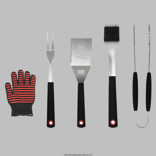 Alva 5Pc BBQ / Braai Tool Set With Case - Alva 5Pc BBQ Braai Tool Set