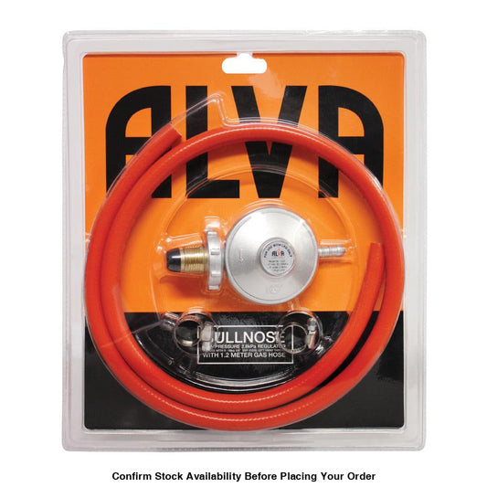 Alva Bullnose Gas Regulator & 1.2m Hose Kit - Alva Gas Regulator Hose Kit