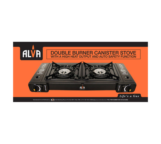 Alva Double Burner Canister Gas Stove