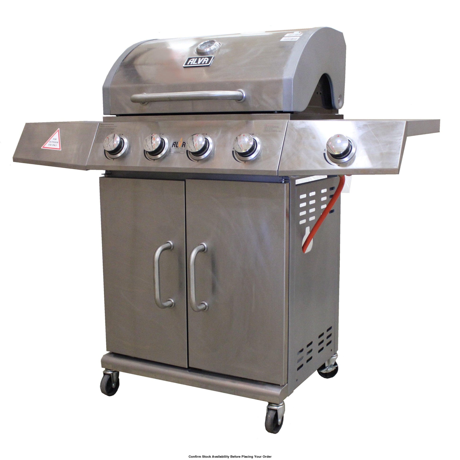 Alva Kalahari 4-Burner Stainless Steel Gas BBQ With Side Burner - Alva Kalahari 4-Burner