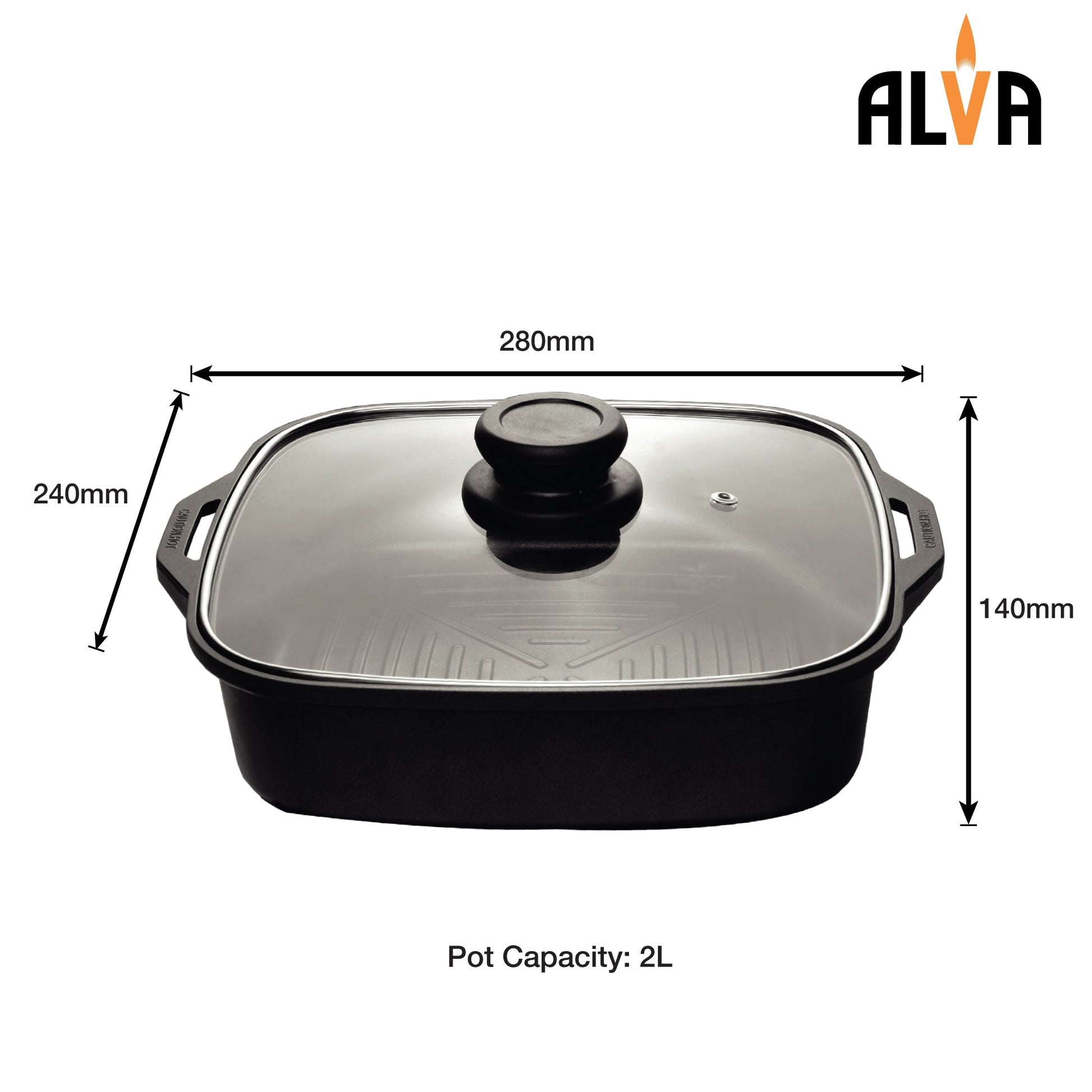 Alva Single Burner Butane Canister Stove + Cooking Pot & Lid - Alva Single Burner Butane Canister Stove + Cooking Pot &