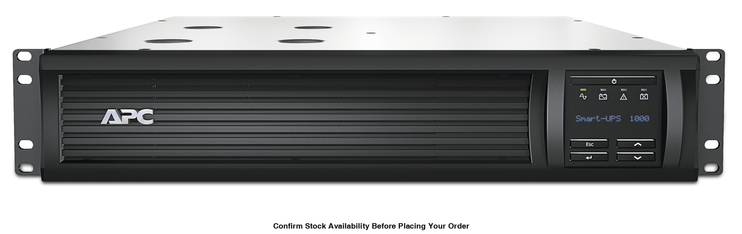 APC SMART LINE INTERACTIVE 1000VA/ 1KVA 700W UPS RACK RACK MOUNT INCLUDED: YES RACK TYPE: 2U NETWORK CARD:NO BATTERY:YES BATTERY TYPE: VRLA WARRANTY: 3 YEARS REPAIR OR REPLACE (EXCLUDING BATTERY) AND 2 YEARS FOR BATTERY NOTES: INTELLIGENT AND EFFICIENT NE - Guards On Duty Shop