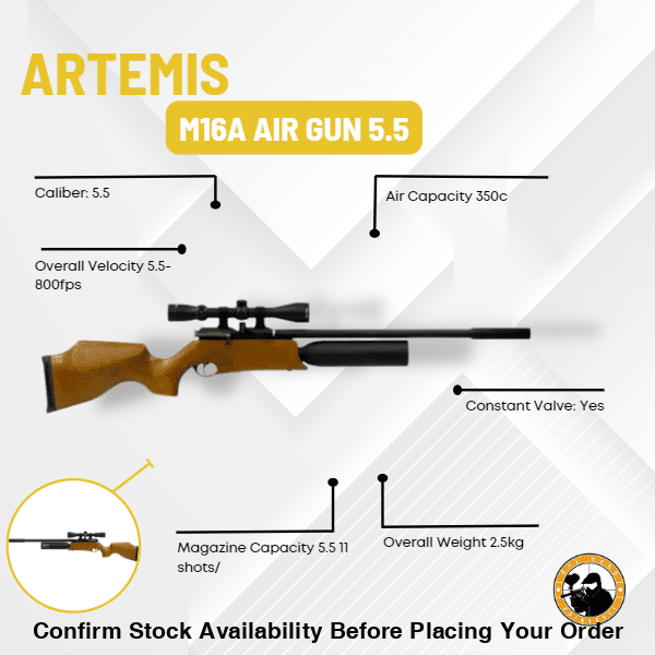 Artemis SnowPeak M16A 5.5mm Wood - Guards On Duty Shop