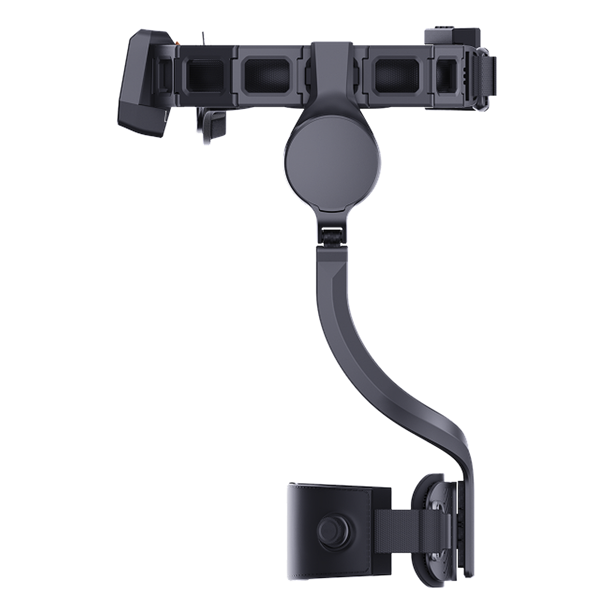 Ascentiz H Pro hip exoskeleton — side profile showing the hip motor and thigh strut