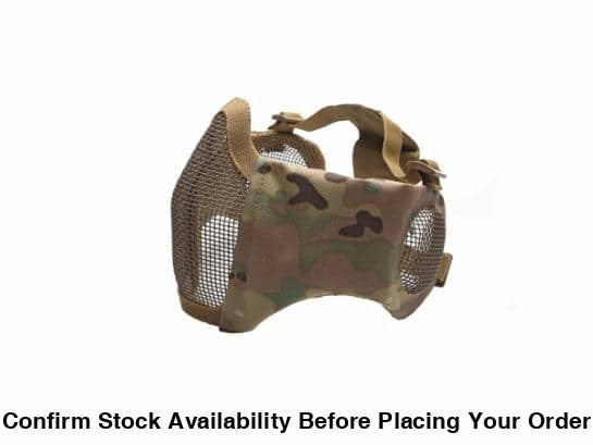 ASG 19235 MESH MASK Ear Protection Metal Low Half Multi Camo - Guards On Duty Shop
