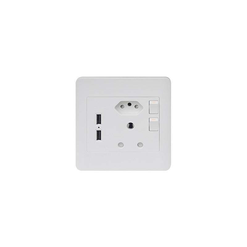 Aus-d01 4x4 Double Wall Switch Socket 2x6a