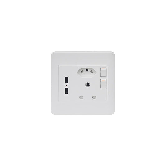 Aus-d01 4x4 Double Wall Switch Socket 2x6a