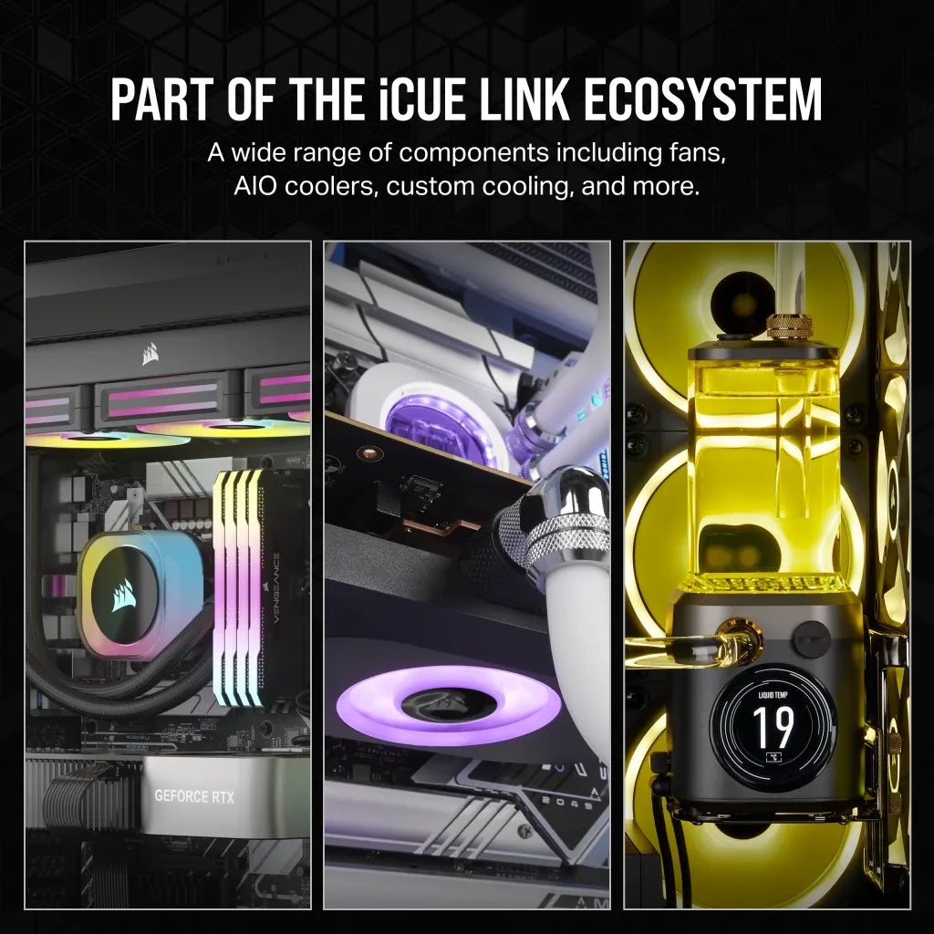 Corsair RX Series; iCUE LINK RX140; 140mm Fan; Single Pack - White.