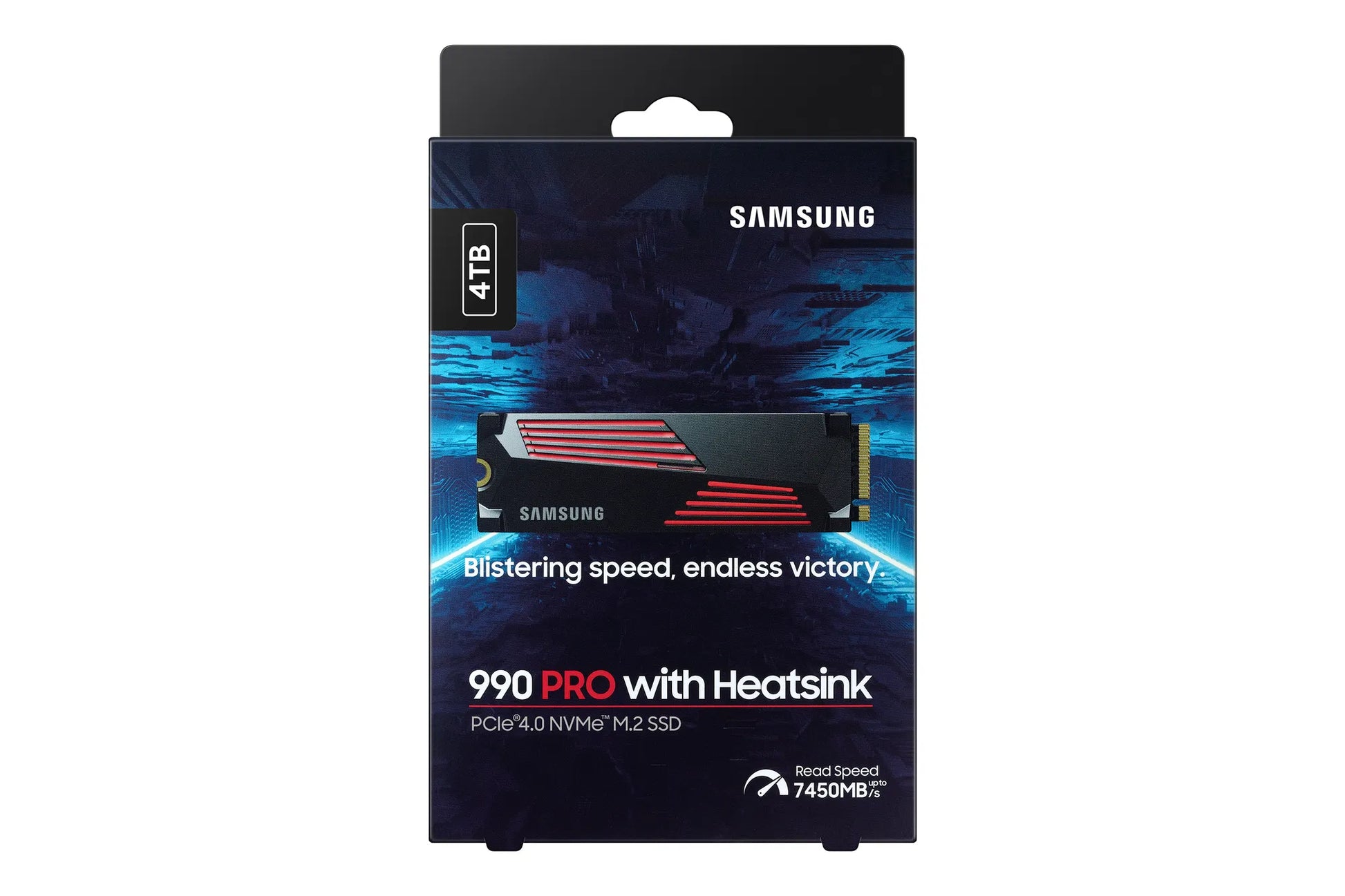 SAMSUNG 990 PRO 4 TB NVME SSD W/HEATSINK - READ SPEED UP TO 7450 MB/S, WRITE SPEED TO UP 6900 MB/S, RANDOM READ UP TO 1400000 IOPS, RANDOM WRITE UP TO 1550000 IOPS, PCIE 4.0 X4, NVME 2.0, V-NAND 3BIT MLC; IN-HOUSE CONTROLLER, 2GB LOW POWER DDR4, 2400TBW 5 - Guards On Duty Shop & Security Guards