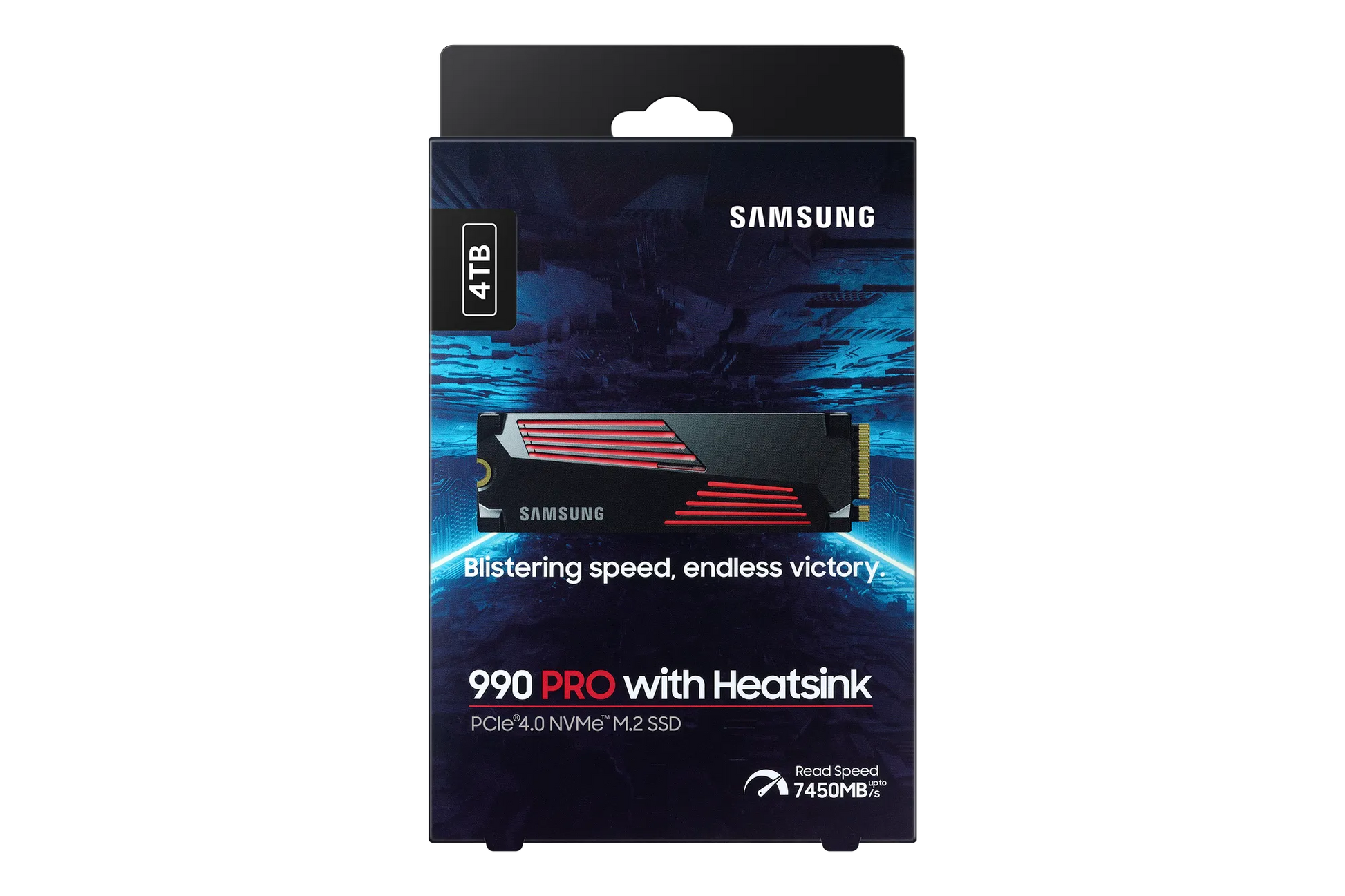 SAMSUNG 990 PRO 4 TB NVME SSD W/HEATSINK - READ SPEED UP TO 7450 MB/S, WRITE SPEED TO UP 6900 MB/S, RANDOM READ UP TO 1400000 IOPS, RANDOM WRITE UP TO 1550000 IOPS, PCIE 4.0 X4, NVME 2.0, V-NAND 3BIT MLC; IN-HOUSE CONTROLLER, 2GB LOW POWER DDR4, 2400TBW 5 - Guards On Duty Shop & Security Guards