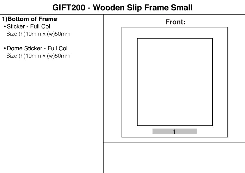 Wooden Slip Frame Small