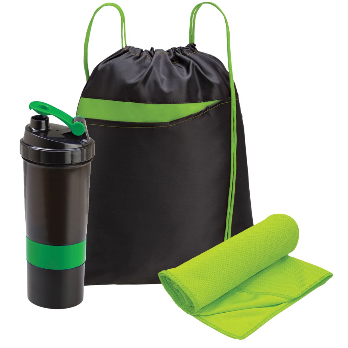3 Piece Fitness Gift Set - Lime
