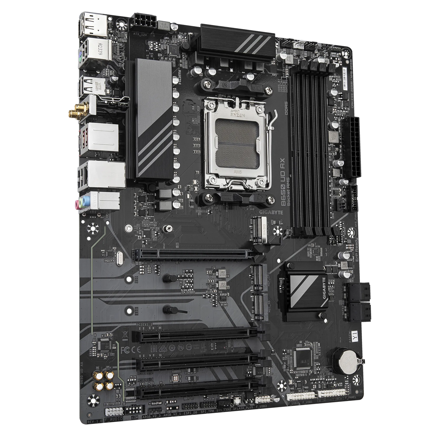 GIGABYTE AMD B650 UD for AMD AM5; 4x Dual DDR5; 3x M2; HDMI; DP.