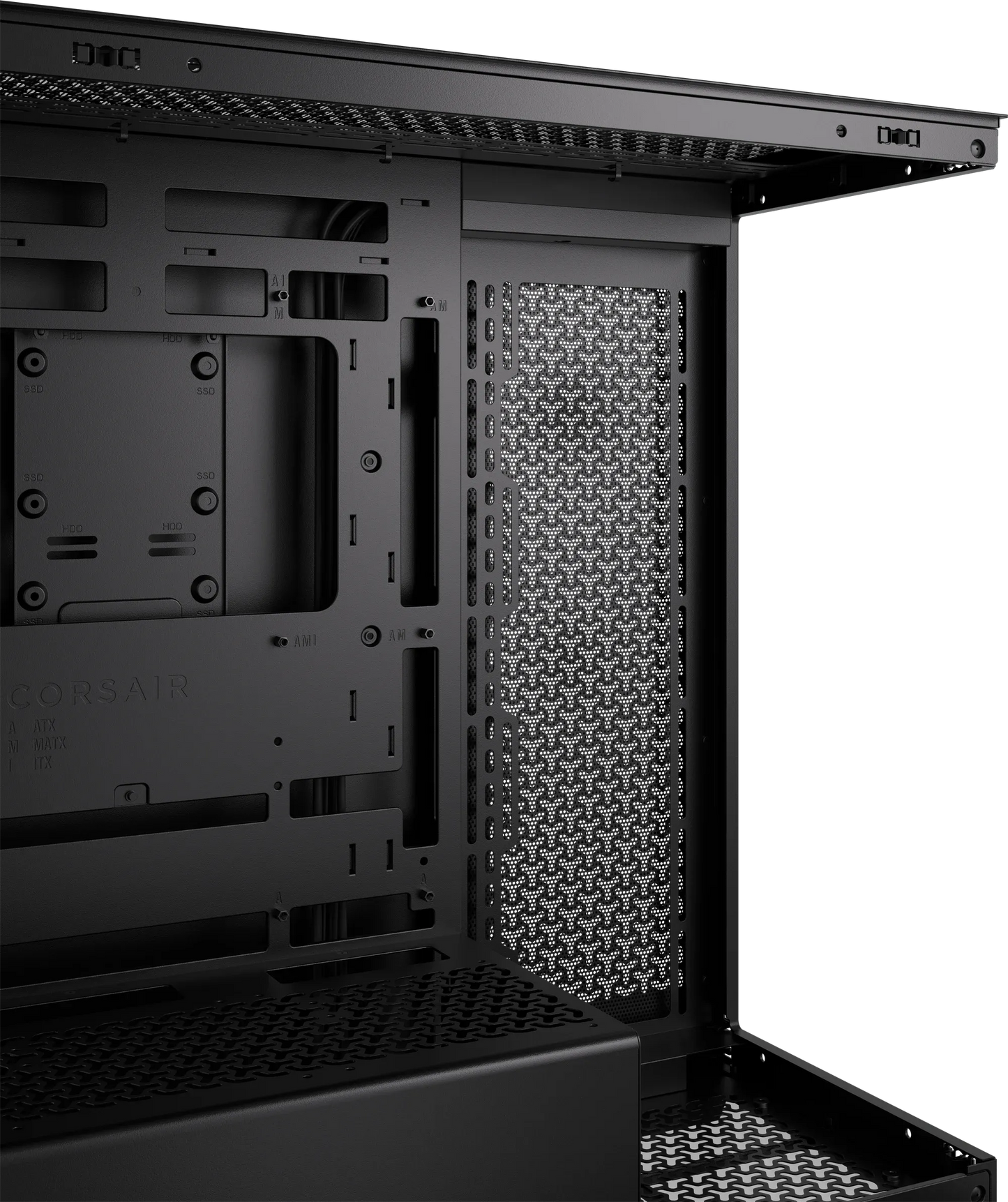 3500X Tempered Glass Black Mid-Tower PC Case; 2x 3.5'' |  2x 2.5'' Drive Bays; Up to 360mm Radiator compatible