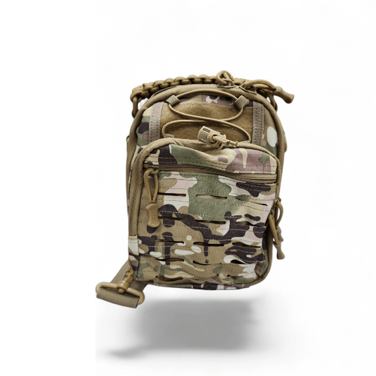 Ballistic Tactical Sling Bag EDC Multi Camo – Compact Crossbody Shoulder Pack FAS9-20C