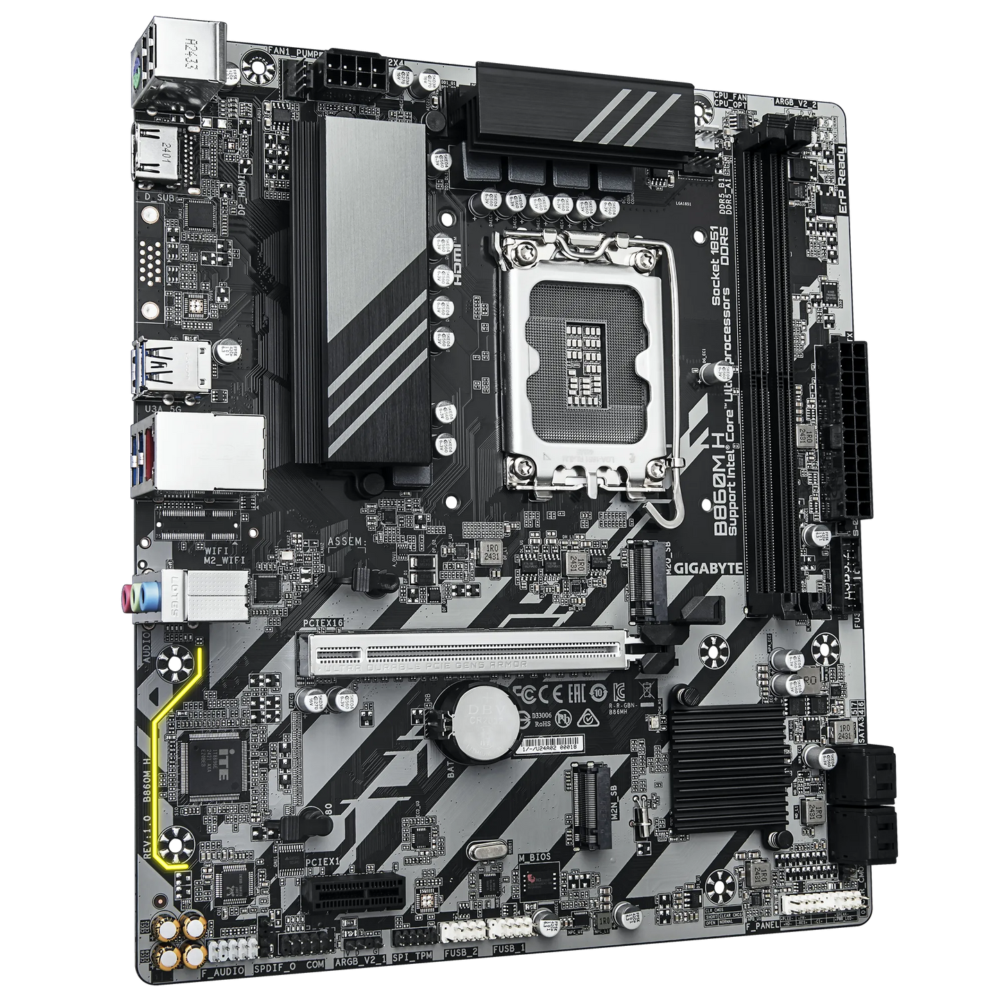 GIGABYTE Intel® B860 Chipset for LGA 1851; 2x DDR5; 2x M2; HDMI; mATX