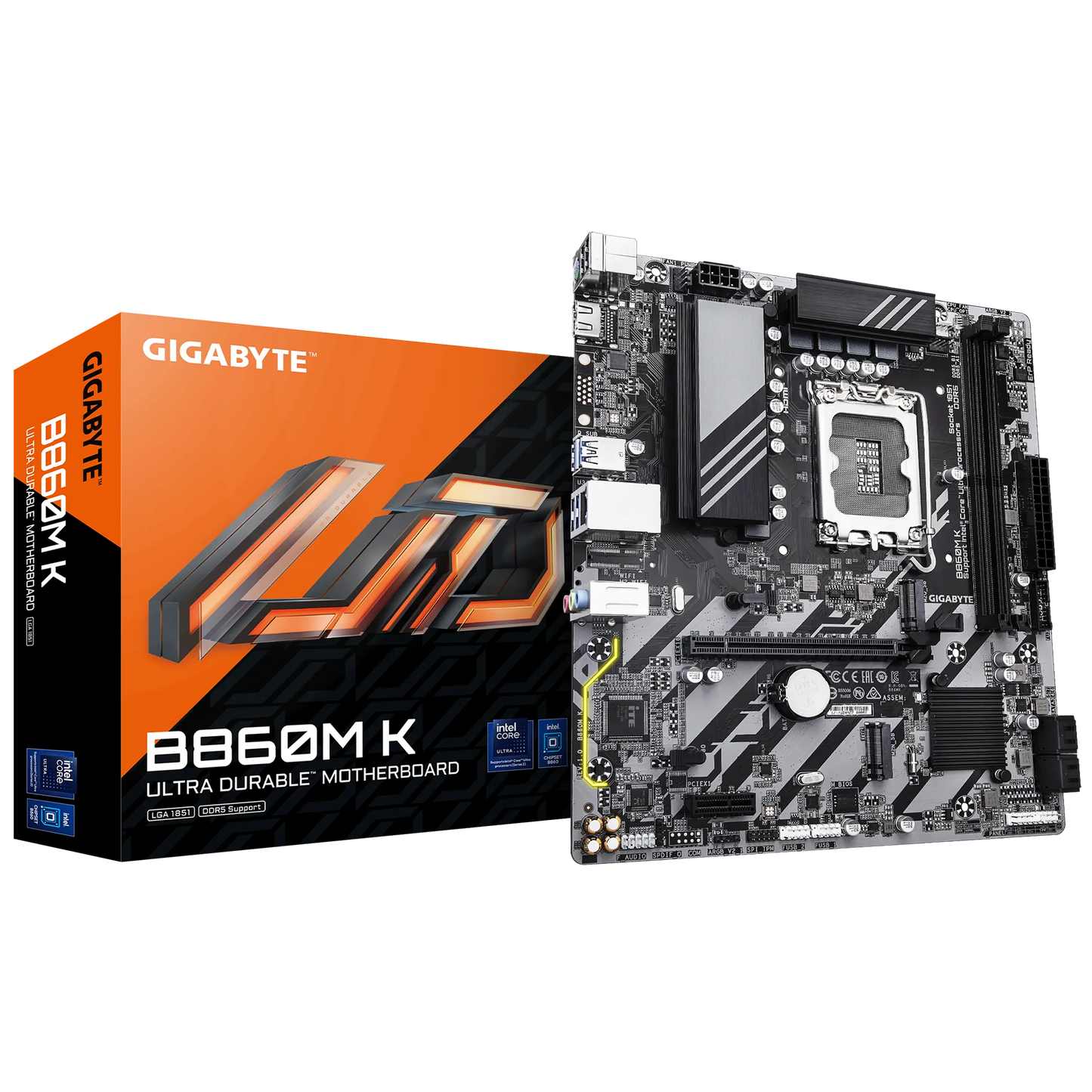 GIGABYTE Intel® B860 Chipset for LGA 1851; 2x DDR5; 2x M2; HDMI; mATX
