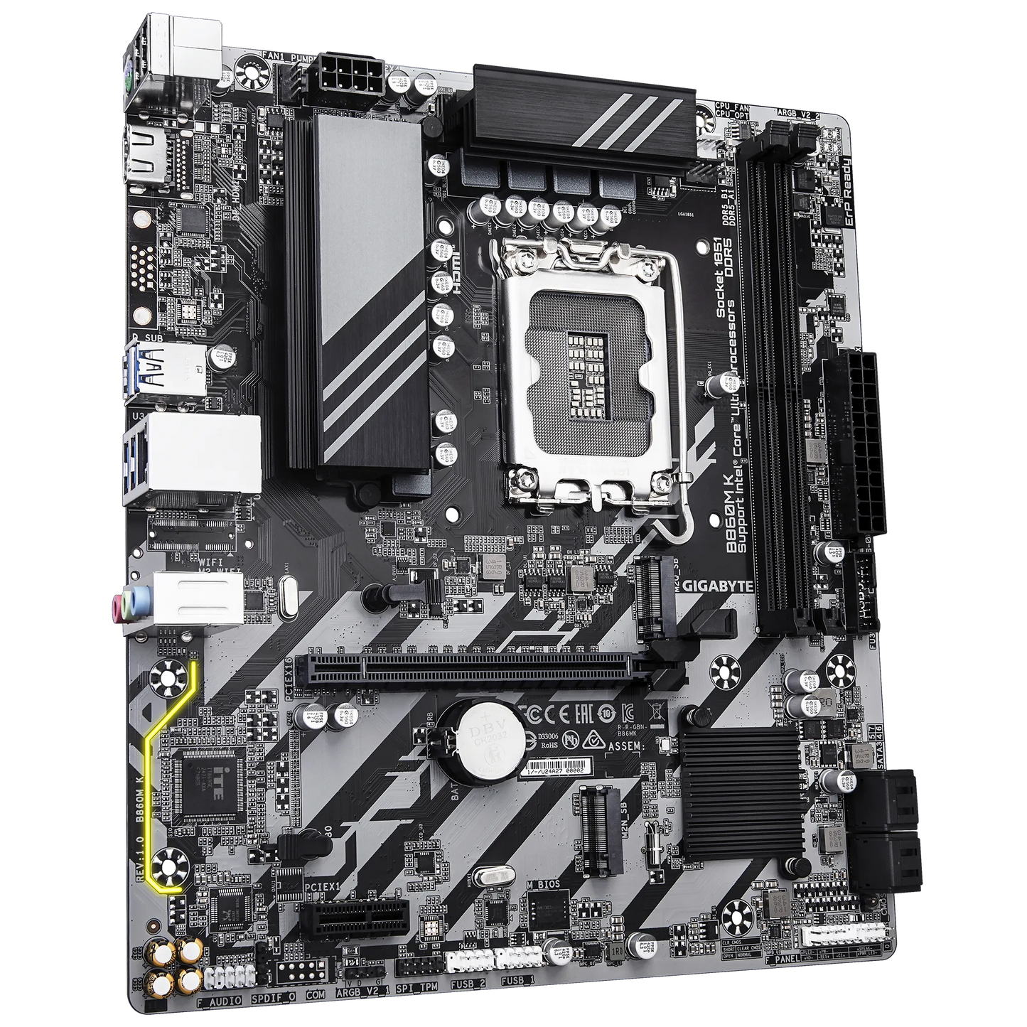 GIGABYTE Intel® B860 Chipset for LGA 1851; 2x DDR5; 2x M2; HDMI; mATX