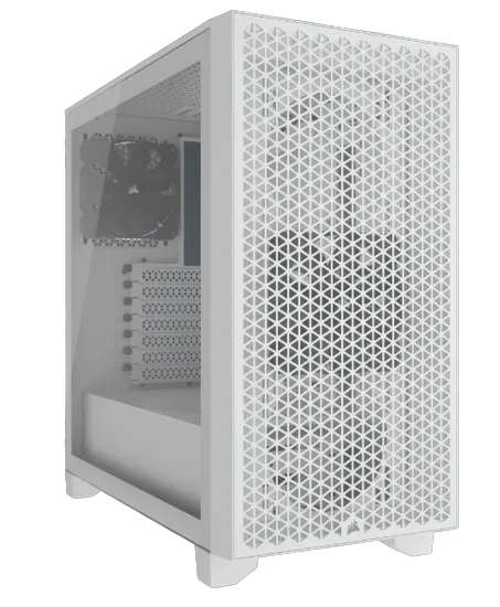 3000D AIRFLOW White Mid-Tower PC Case; 2x 3.5'' |  2x 2.5'' Drive Bays; Up to 360mm Radiator compatible; 2x 120mm fan incl