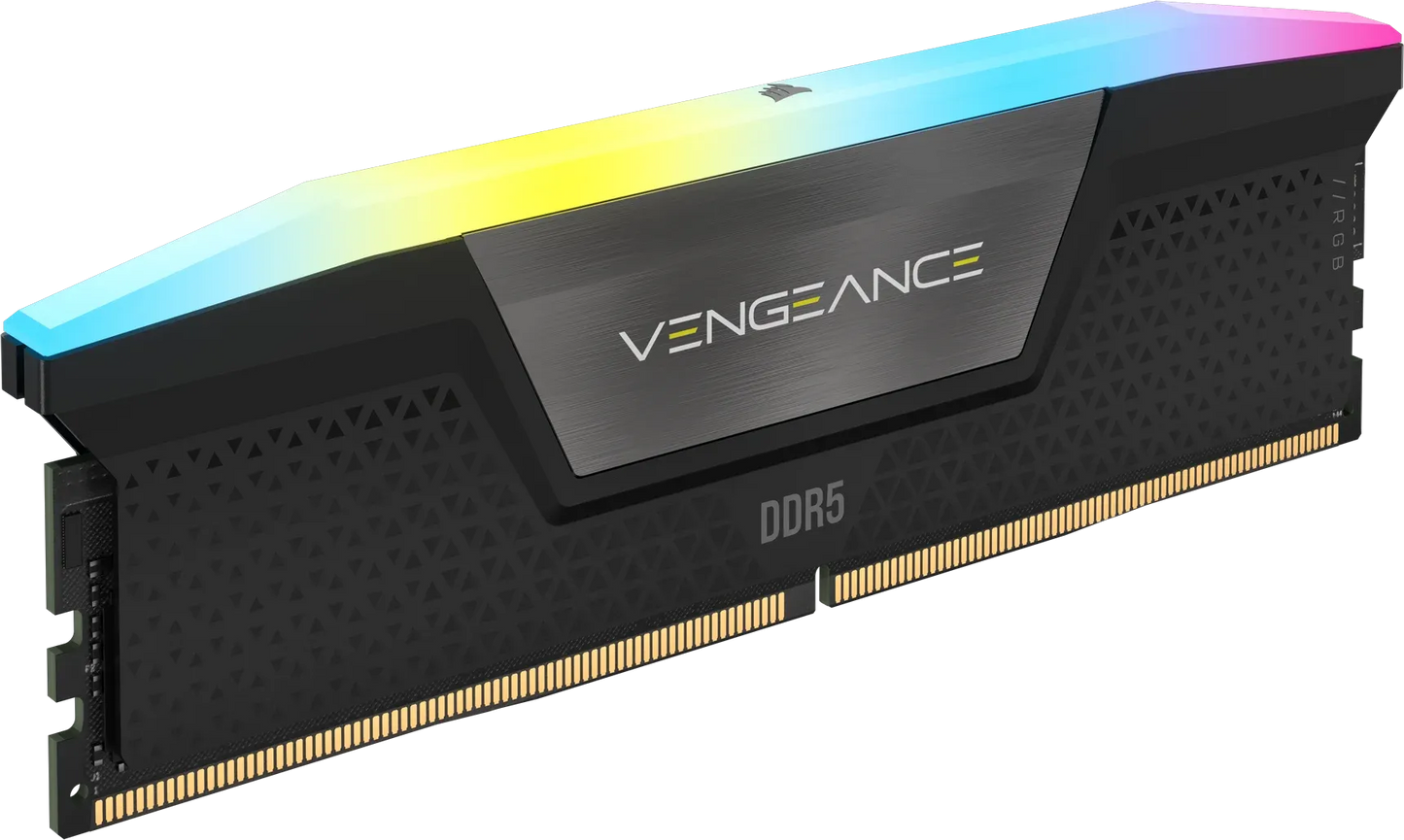 CORSAIR VENGEANCE RGB DDR5 16GB (2 x 8GB) DDR5 5200 CL40-40-40-77 1.25V Intel XMP - BLACK
