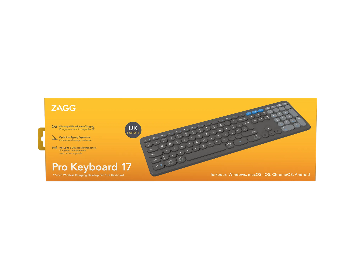 ZAGG Pro Keyboard 17'' Full Size-Charcoal-UK