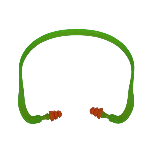 Pinnacle Banded Ear Plug Lime Green (Pack of 10) (Pack of 10)