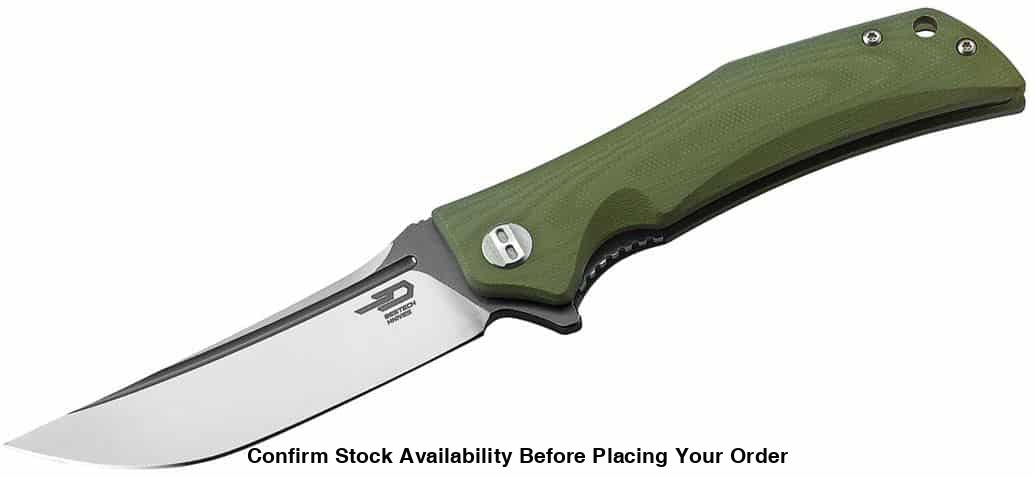 Bestech Scimitar BG05B-2 Green G10 Handle Folding Knife - Guards On Duty Shop