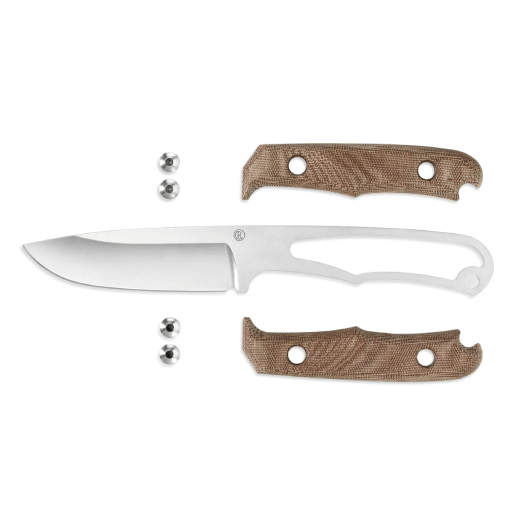 Chris Reeves Backpacker Drop Point Micarta Canvas Natural-BPR-1001
