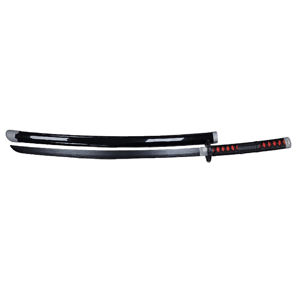 Plastic Training Sword Black & Silver with Red Handle – Fas3-14 Durable Practice Sword for Safe Training
