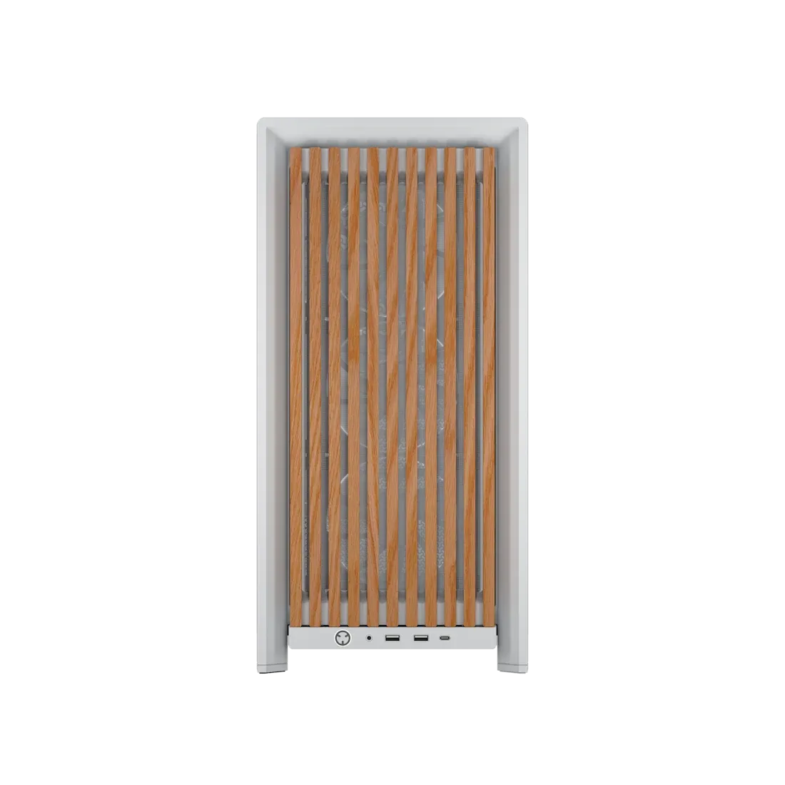 FRAME 4000D RS WOOD Modular High Airflow Mid-Tower PC Case; 4x  RS Fans; White & Oak.