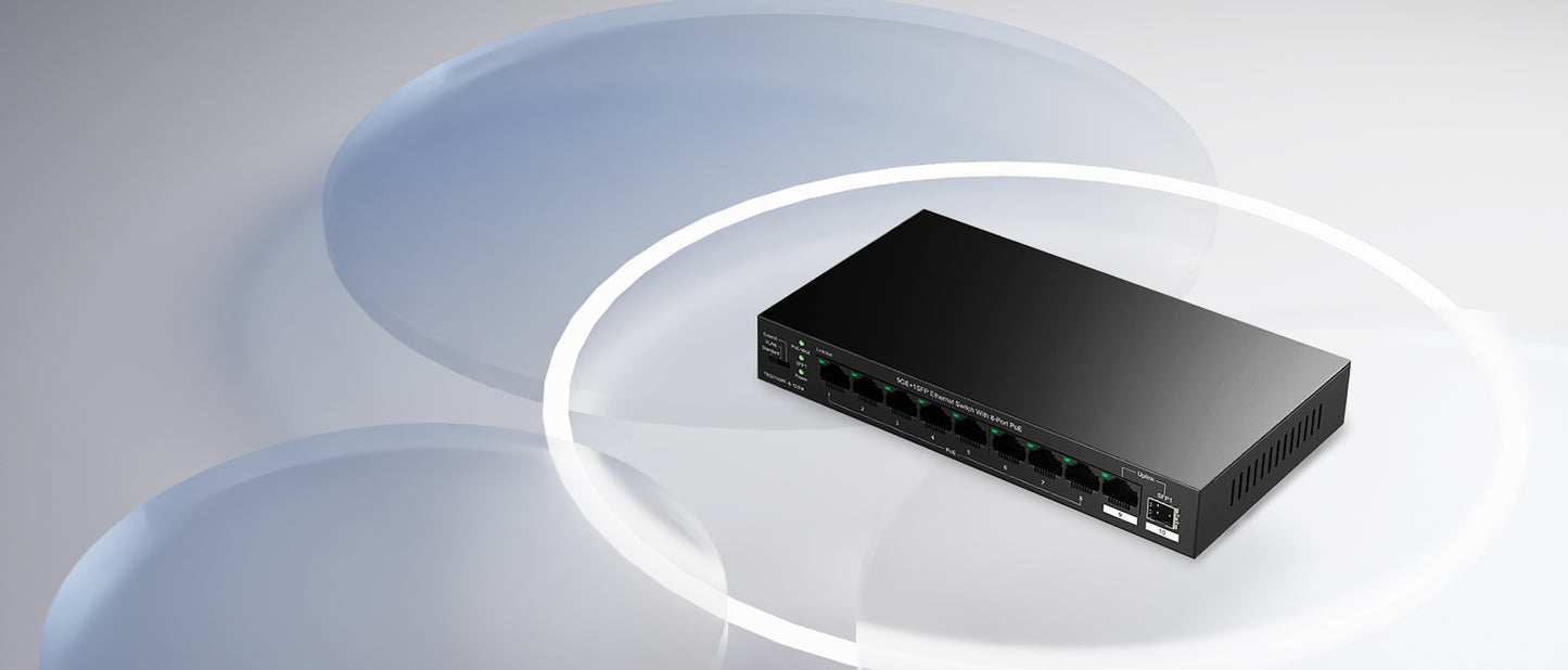 TENDA 9-Port Ethernet Switch With 8 PoE+