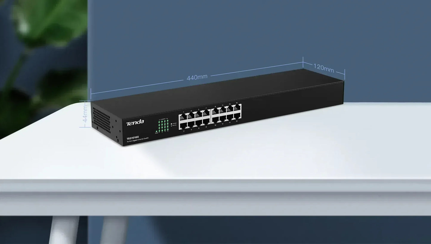 TENDA 16-Port Gigabit Ethernet Switch (TE-TEG1016G) Guards On Duty Security