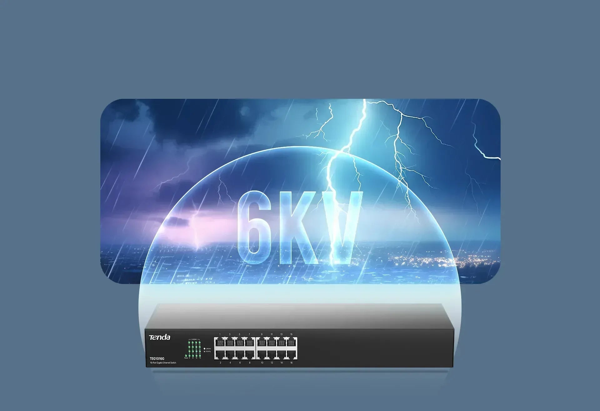 TENDA 16-Port Gigabit Ethernet Switch (TE-TEG1016G) Guards On Duty Security