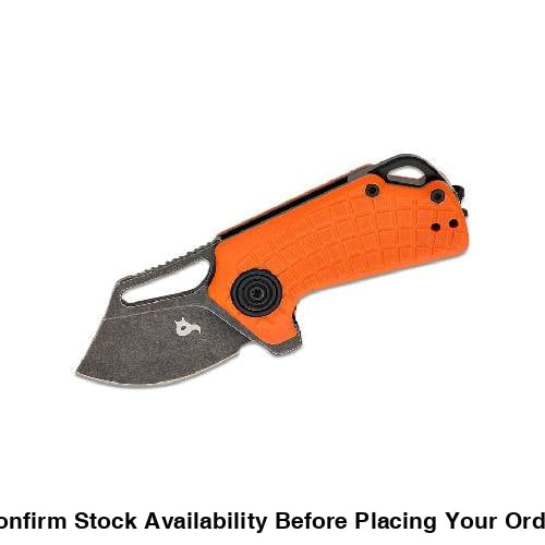 Black FOX Puck Folding Knife D2 Black PTFE Stone Washed Blade - Guards On Duty Shop