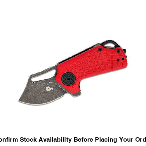 Black FOX Puck Folding Knife D2 Black PTFE Stone Washed Blade - Guards On Duty Shop