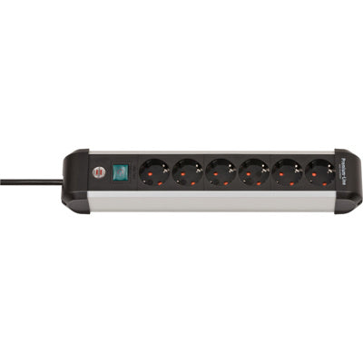 Hikvision 6 Way Aluminium PDU, 6 x 16A Plugs, 2m Power Cable 2.5mm